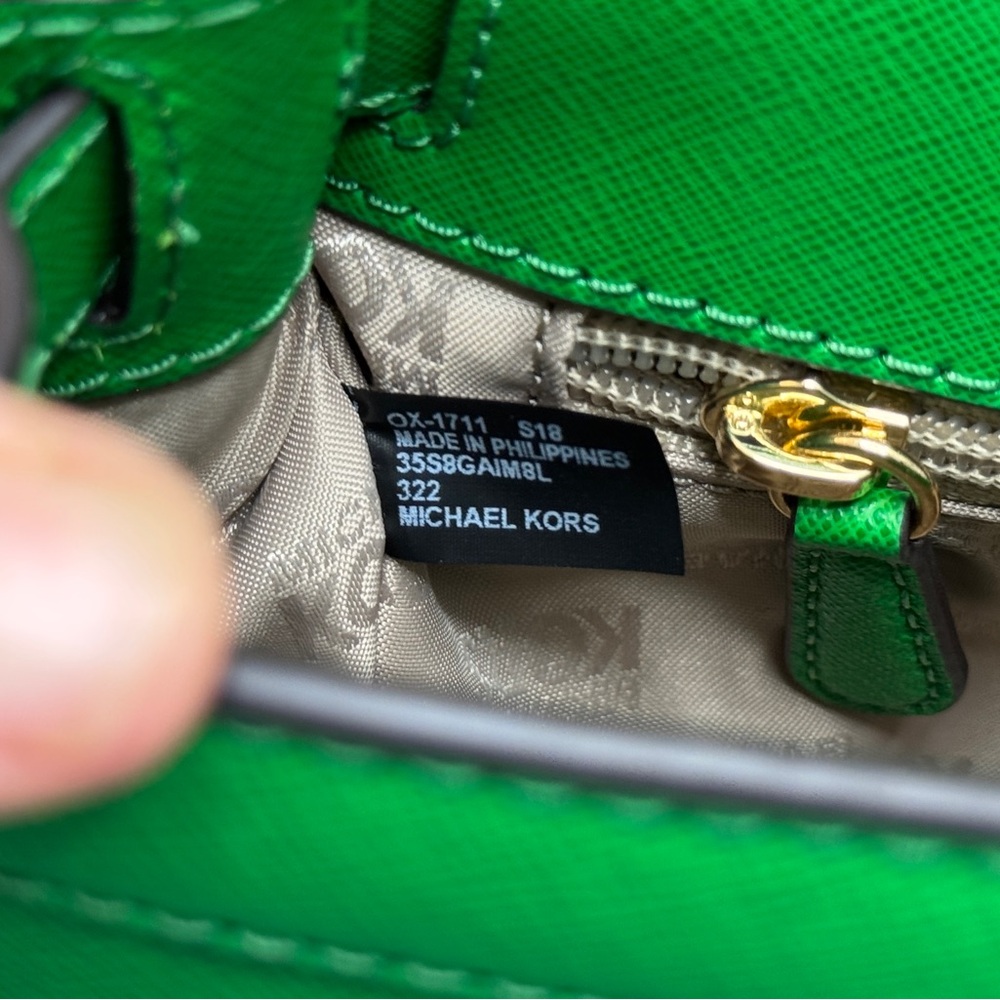 Michael Kors Dillon Studded Messenger Bag in Green Palm - Picture 15 of 16